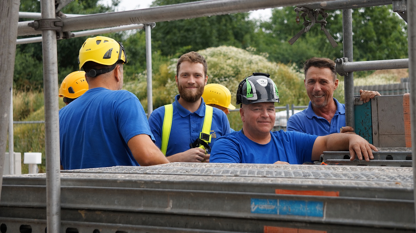 Gerüstbau Meiners Team auf der Baustelle